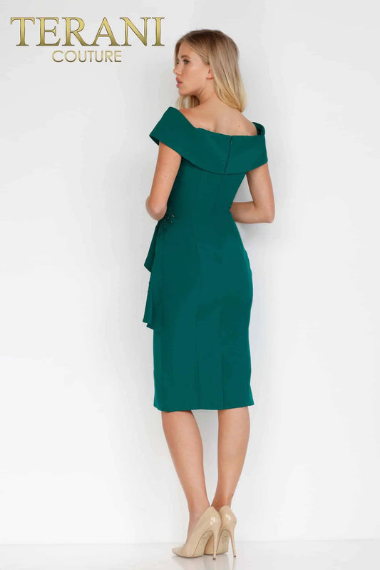 Short Stretch Off Shoulder Beaded Lace Detail Style 2021C2625