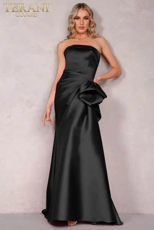 Off-Shoulder Neckline Draped Bow Gown Style 2111P4019