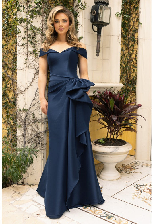 Robe longue formelle à fronces latérales modèle 242M3335