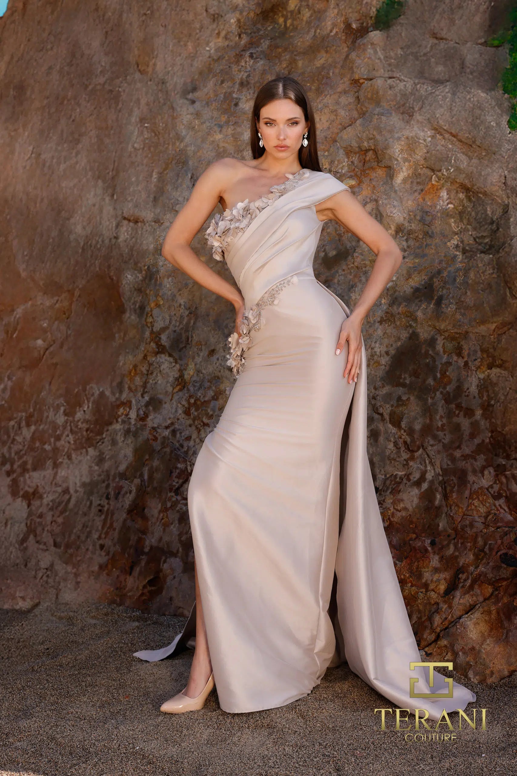 Terani Couture Bodycon Long With Overskirt Evening Dress Style 252E5116 –  NEYOM