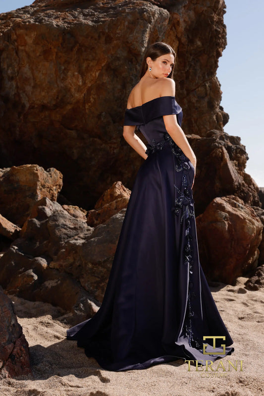 Off Shoulder Long Long MOB Dress Style 252M5317