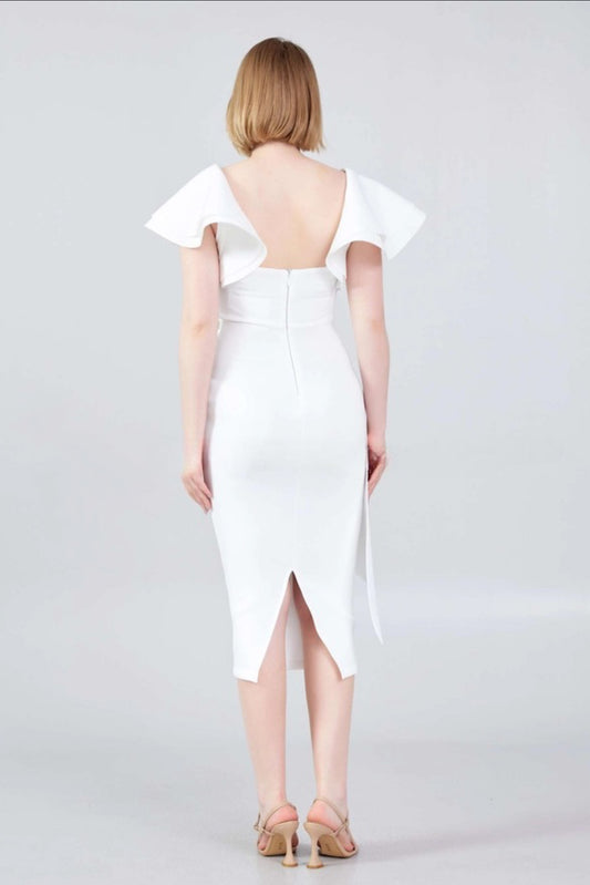 Short Sleeve Midi Bodycon Dress Style 5372