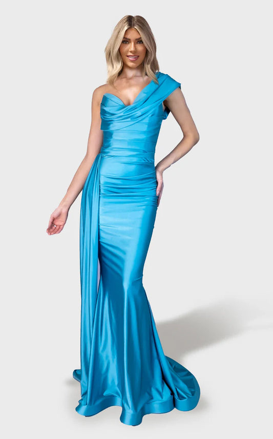 Off The Shoulder Floor Lenght Dress Style JA2659