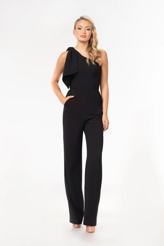 Asymmetrical JumpSuit With One Shoulder Neckline Style DJUG55-3053
