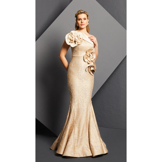 Décolleté asymétrique et manche unique style sirène 5583