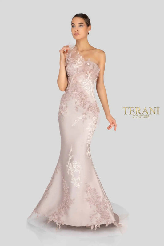 Terani - Embellished One Sleeve Evening Gown – 1911E9095