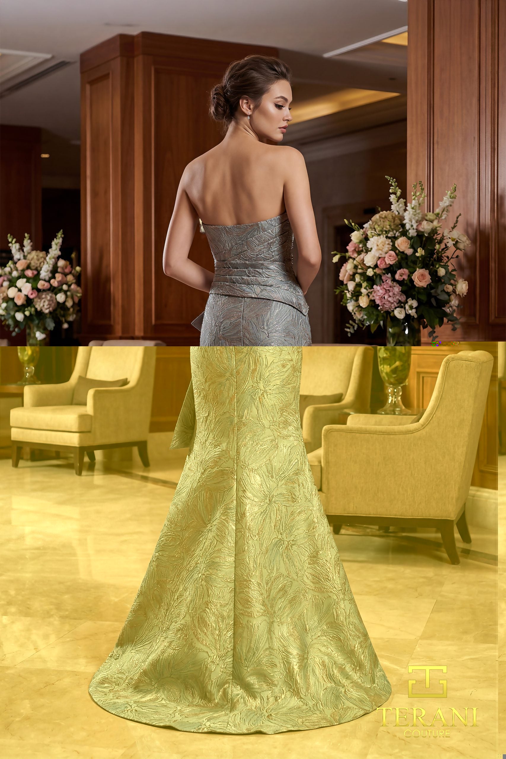 Asymmetric One-Shoulder Jacquard Mermaid Gown Style 261E6269 NEYOM Asymmetric One-Shoulder Jacquard Mermaid Gown Style 261E6269 NEYOM