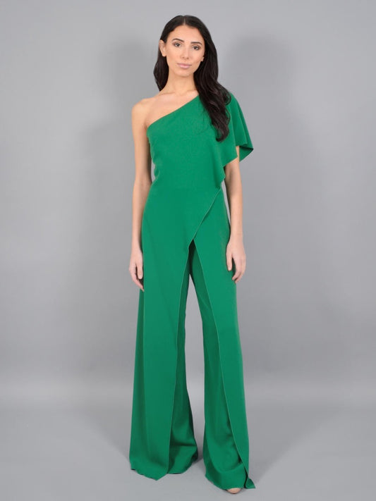 One Shoulder Asymmetrical Jumpsuit Style 11651