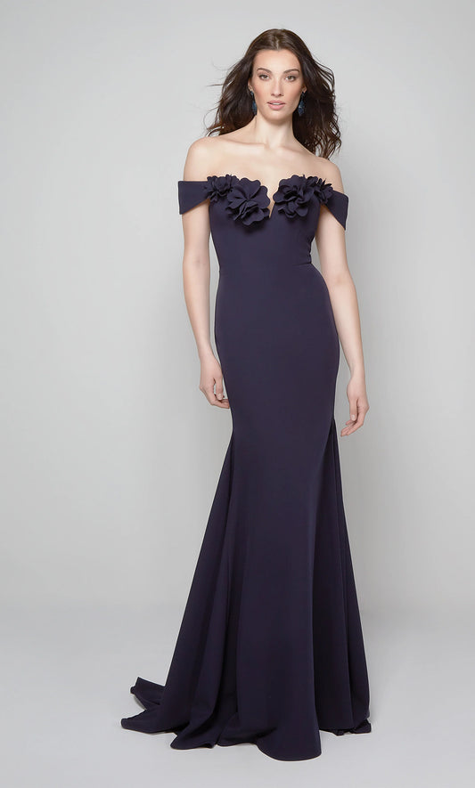 Alyce - Formal Dress: 7062. Long, Off The Shoulder, Mermaid, Closed Back