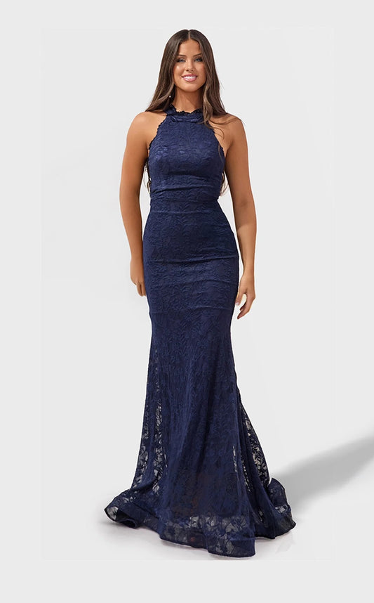 Floor Lenght Halter Neckline Dress Style 2774