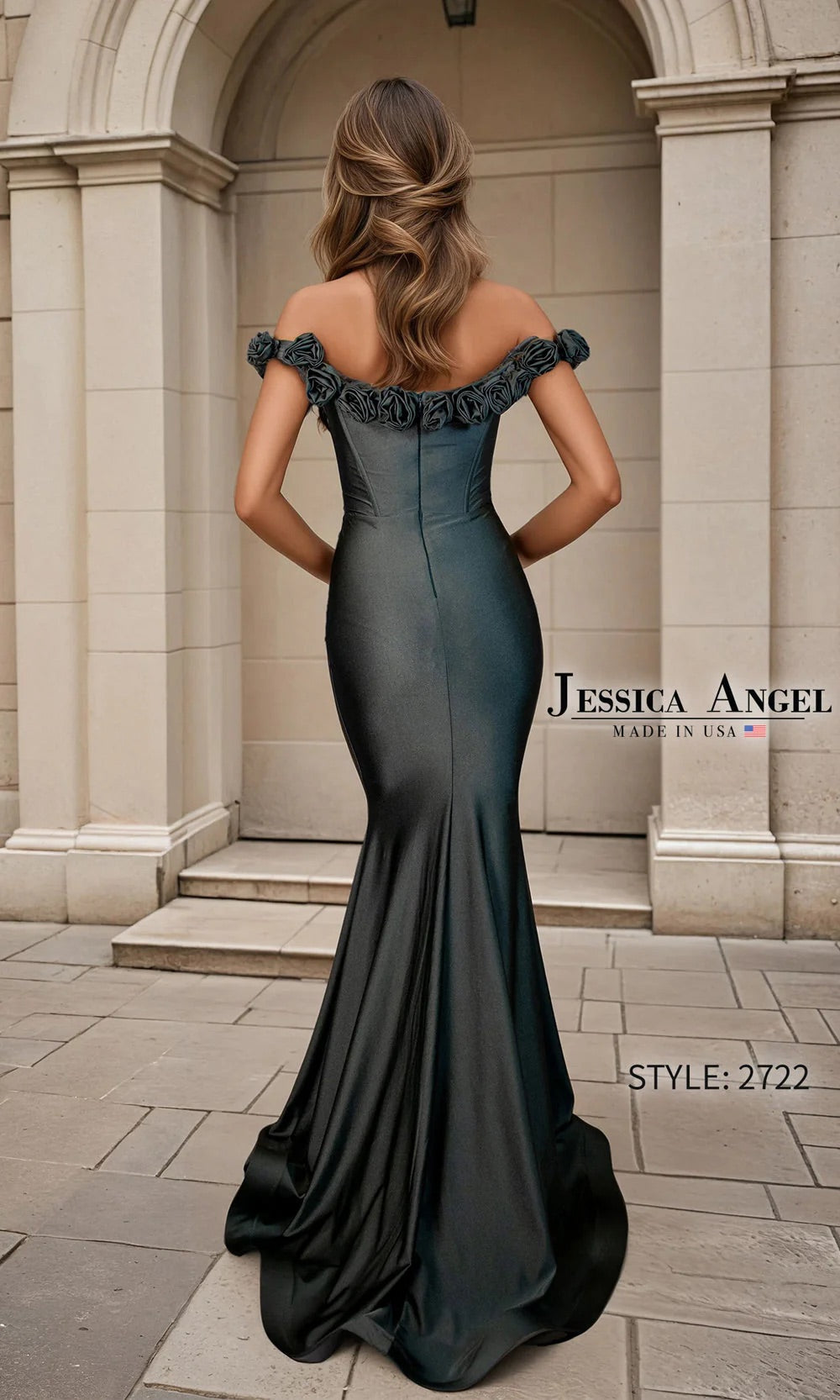 Off The Shoulder Corset Bodice Dress Style JA2722 – NEYOM Off The Shoulder Corset Bodice Dress Style JA2722 – NEYOM