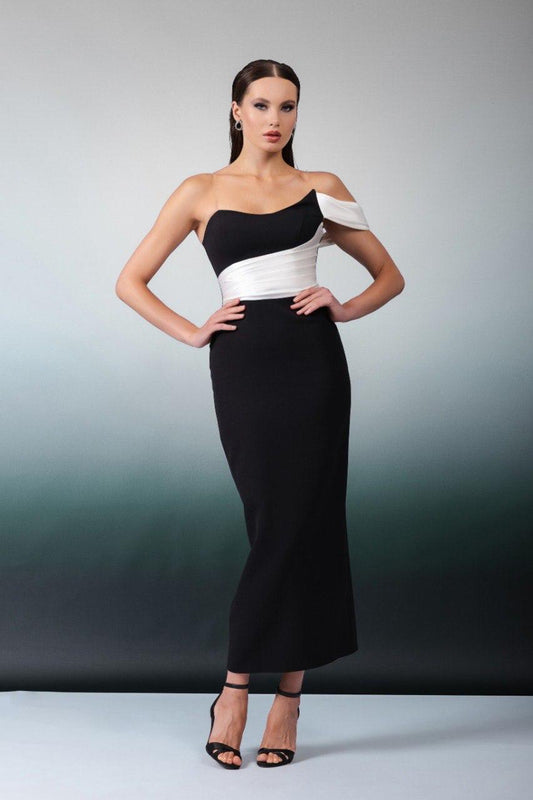 One Shoulder Asymmetrical Dress Style 8095