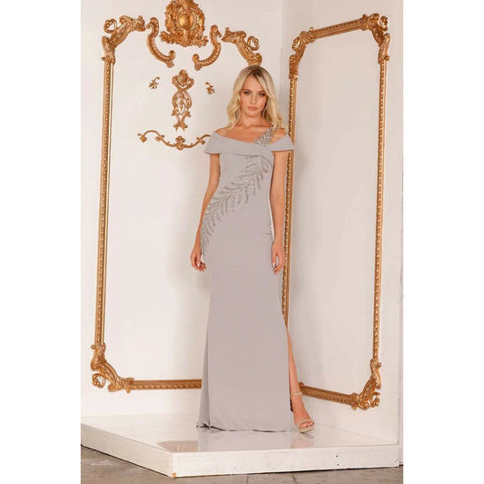 Terani - Sleek Mother Of The Bride Dress With Asymmetric Embellishments – 2111M5289